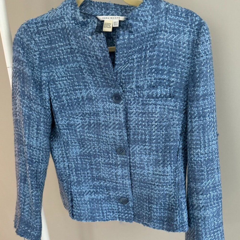 Zara Woman Acrylic/Cotton Blend Jacket